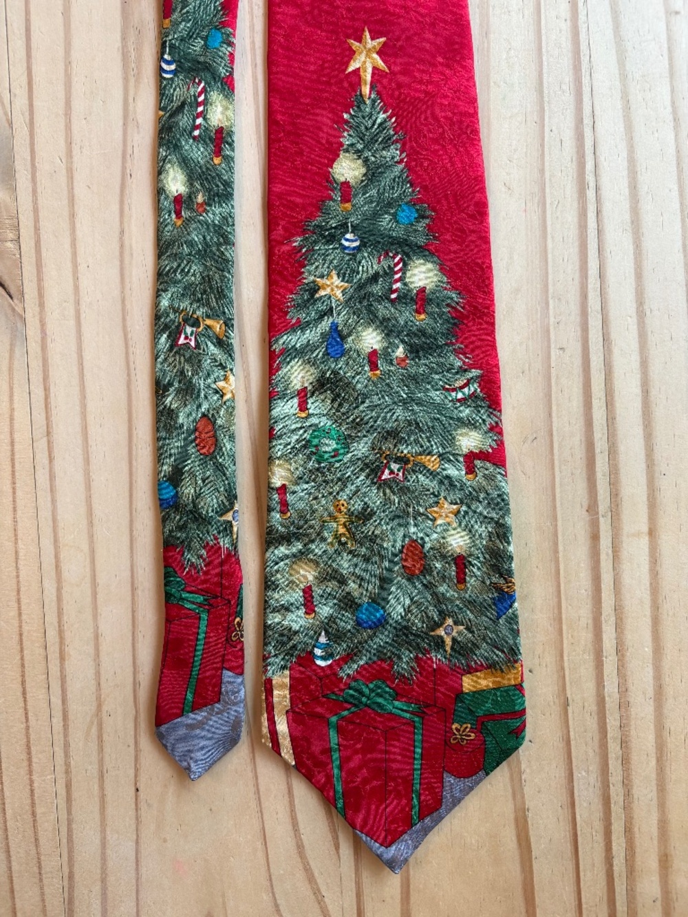 Vintage Mark Alexander 100% Silk Christmas Tree Tie Holiday
